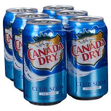 CANADA DRY CLUB SODA / 12 OZ CANS / 24 PACK (CASE)