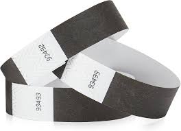 BLACK UNDER 21 NUMBERED WRISTBANDS - 500 COUNT BOX