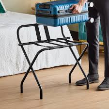 LANCASTER TABLE & SEATING BLACK FOLDING LUGGAGE RACK