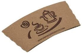 PAPER HOT CUP SLEEVE / COFFEE PRINT (10/100/1,000)