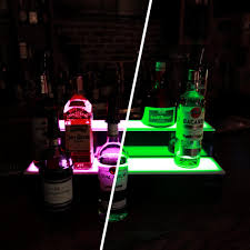 BARCONIC LED LIQUOR BOTTLE SHE LF / 2 TIER / BLACK / 48" (EAC