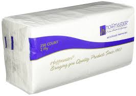 HOFFMASTER BEVERAGE NAPKINS, 2-PLY 9 1/2 X 9 1/2, WHITE,