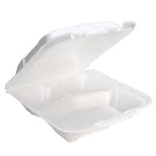 9 X 9 / 3 CMPMT / WHITE FOAM HINGED TRAY / 200 PER CASE (CS