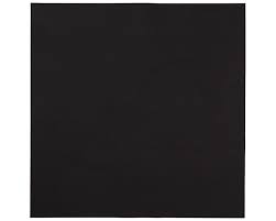 BLACK LINEN LIKE NAPKIN / FLAT PACK / 16 X 16 500 PER CASE