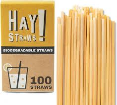 5" HAY STRAWS / NATURAL WHEAT BIODEGRADABLE (500/PACK)