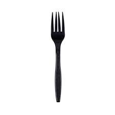 SOLO CUP CULTERY FORK HVY WT BLACK 1M CS