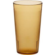 16 OZ. AMBER PEBBLED PLASTIC TUMBLER (12/PACK)