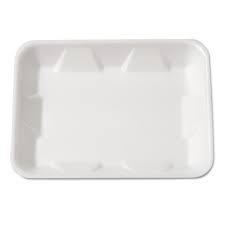 SUPERMARKET TRAY, FOAM, WHITE, 9-1/4 X 7-1/4 X 4/5, 125/ BAG
