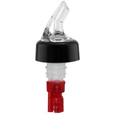 1 OZ. CLEAR SPOUT / RED TAIL M EASURED LIQUOR POURER WITHOUT
