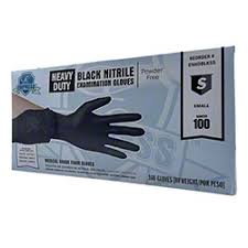 SPO / EXTRA LARGE NITRILE GLOVE / BLACK / HEAVY DUTY 5