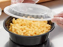 32 OZ ROUND MICROWAVEABLE CONTAINER WITH LID / 150 PER C