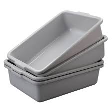 BUS TUB / TOTE BOX, PP, GREY, 16' X 20 1/2' X 5 1/4'