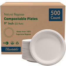 9" BIO PLATE / 1 COMP / 500 PER CASE [CASE]
