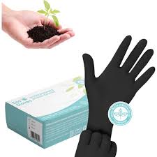 ECO NITRILE GLOVES / BLACK  / SMALL [10/100/1,000] [CASE]