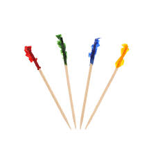 FRILL / REGULAR CELLOPHANE-FRI LL WOOD PICKS, 2 1/2", ASSORTE