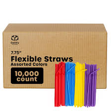 CLEAR SIP STRAW 5.25 INCH (1,0 00/BOX) (10,000/CASE)