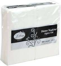 DINNER NAPKIN / EIGHTH FOLD / 2 PLY / 4,000 PER CASE [DNAP]