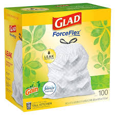 GLAD FORCEFLEX / 13 GAL DRAWSTRING / 100 PER CASE