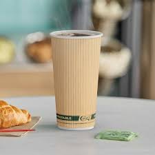 20 OZ DOUBLE WALL / KRAFT / COMPOSTABLE PAPER HOT CUP