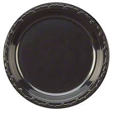 GENPAK SILHOUETTE 6" BLACK PLATE HI-IMPACT POLYSTYRENE |