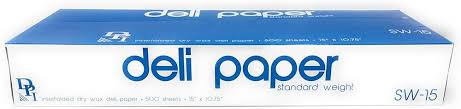 DELI PAPER / 15" X 10.75" / INTERFOLDED (500/BOX)
