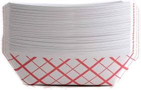 1/2 LB PAPER FOOD BASKETS, RED/WHITE (1,000/CS)