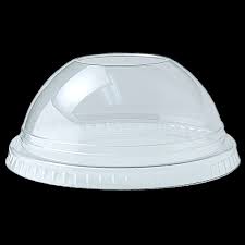 PET DOME LID W/ HOLE / FITS 16  - 24 OZ  (20/50/1,000)