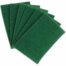 SCOUR PAD / GREEN / MEDIUM DUTY ABRASIVE (10/PK)