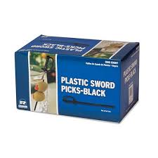SWORD PICK / BLACK / 3.25" (1,000/BOX)