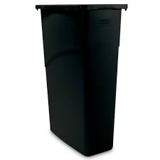 SLIM JIM TRASH CAN / BLACK / 23 GALLON / SPACE SAVER (EACH)
