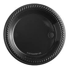 6 INCH PLASTIC PLATE / BLACK (1,000/CS)