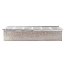 6 PINT CONDIMENT HOLDER FRUIT TRAY / STAINLESS STEEL (EACH)