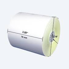 BOND REGISTER ROLL / 2-PLY CARBONLESS / 3 X 90 (50/CASE)
