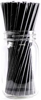 PAPER STRAW UNWRAPPED BLACK / BARCONIC BIODEGRADABLE - 7