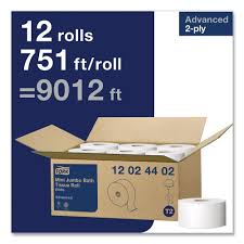 BATH TISSUE / MINI JUMBO ROLL / 2-PLY / 7.5" [MJTIS]