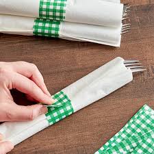 GREEN SELF-ADHERING PAPER NAPKIN BAND - (2,000/BOX)