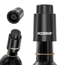 CONE WINE STOPPER- BLACK (PACK OF 2)