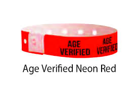 NEON RED NUMBERED WRISTBANDS - BOX OF 500
