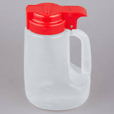 TABLECRAFT PP32R OPTION 32 OZ. DISPENSER JAR WITH RED TOP