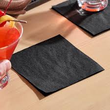 BEVERAGE NAPKIN / BLACK /  2 PLY / 1,000 PER CASE [BBNAP]
