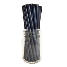 PAPER STRAWS WRAPPED / BLACK / BARCONIC BIODEGRADABLE 7 3/4"