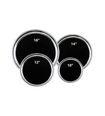 SS SERVICE TRAY WITH BLACK VINYL COATING 12"