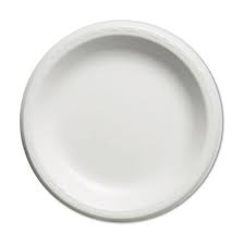 FOAM PLATE / 9" / WHITE / LAMINATED (500/CS)