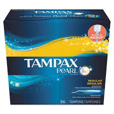 TAMPAX PEARL TAMPONS / REGULAR / 36 PER BOX / 12 BOX/CS (CASE