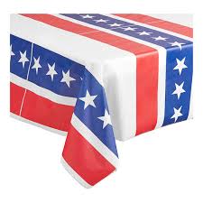 PLASTIC TABLE COVER / RED-WHITE / 40" X 300' (EACH)