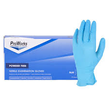 MEDIUM NITRILE GLOVE / BLUE / EXAM GRADE / POWDER