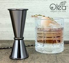 OLEA™ JAPANESE TALL JIGGER - GUNMETAL PLATED - 1 1/2OZ X 1O