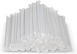 6" CLEAR FAT STRAWS (25/300/7, 500)