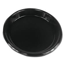 10 INCH PLASTIC PLATE / BLACK (500/CS)