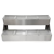 BARCONIC SS DOUBLE DECKER CONDIMENT HOLDER / 8 PINT [EAC